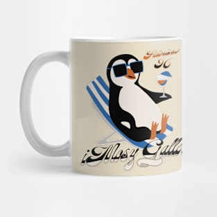 Penguin tshirt, Penguin Chilling, Penguin with glasses, 96' Mug